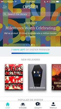 Oyster – Read Unlimited Books  首页