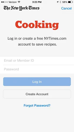 NYT Cooking - Recipes from The New York Times  登录