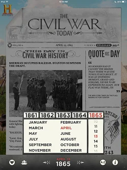 The Civil War Today  日历日期和时间
