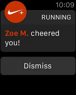 Nike+ Running  通知Snackbar广告条