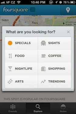 Foursquare - Find Restaurants Bars & Deals  浮层
