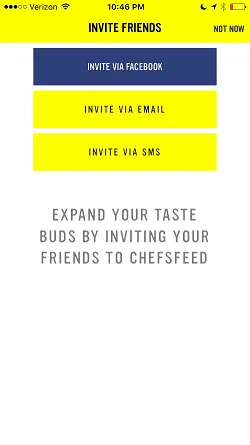 ChefsFeed  邀请和添加好友