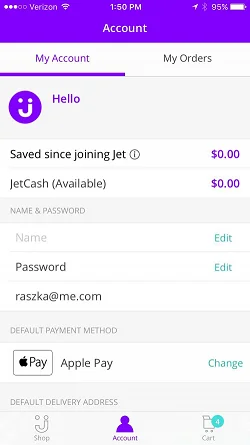Jet - The Smartest Way to Shop & Save Online Find the Lowest Prices Discounts & Deals  个人账号