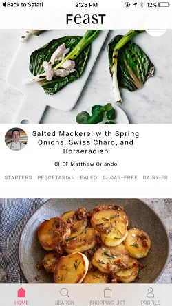 Recipes and shopping list by Feast Kitchen  