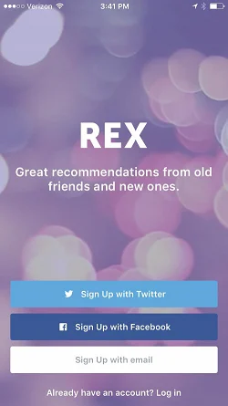REX - Favorite things from your favorite people.  登录