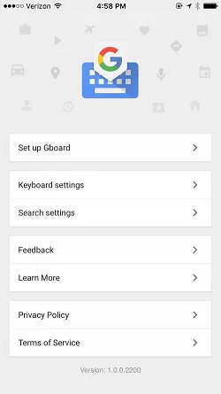 Gboard — Search. GIFs. Emojis & more. Right from your keyboard.  设置