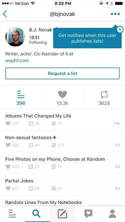The List App - Create and Share Lists About Anything and Everything  浮层