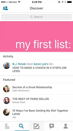The List App - Create and Share Lists About Anything and Everything  搜索