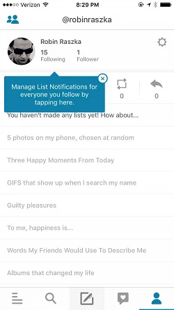 The List App - Create and Share Lists About Anything and Everything  通知Snackbar广告条