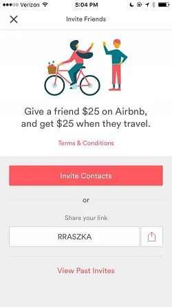 Airbnb  邀请和添加好友