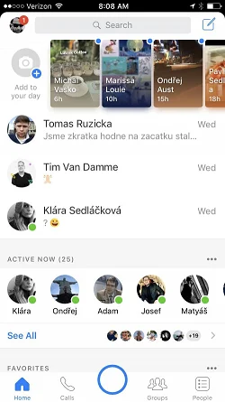 Facebook Messenger  列表