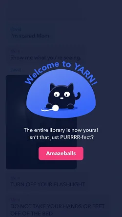 Yarn - Chat & Text Stories  通知Snackbar广告条