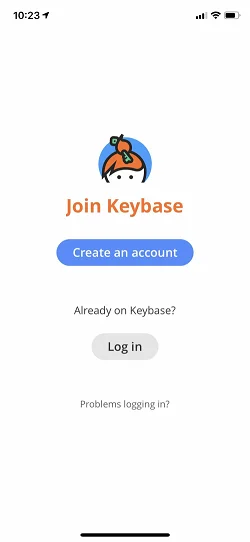 Keybase - Crypto for Everyone  启动页