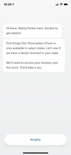 Prescription Check  请求许可设置