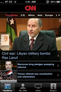 CNN App for iPhone  首页