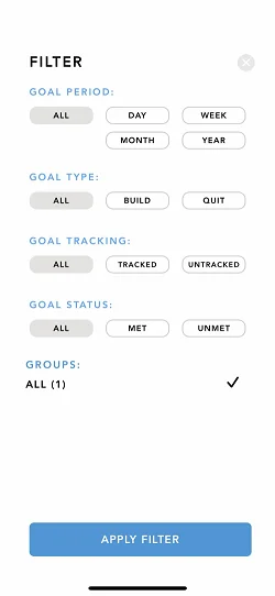 Done: A Simple Habit Tracker  搜索筛选和排序