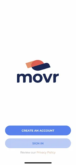 movr – healthy movement  启动页