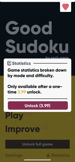 Good Sudoku by Zach Gage  结算浮层
