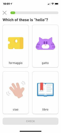 Duolingo - Language Lessons  进度条发现和探险
